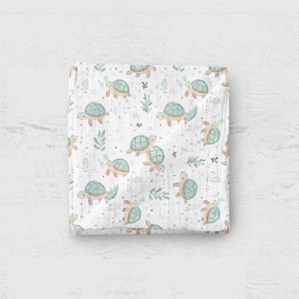 Bébé Ô Chaud Couverture en mousseline de bambou Dodo Bébé Ô Chaud Tortues