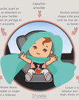 Naélie Poncho pour siège d'auto Accessoires Naélie - Doux comme une maman
