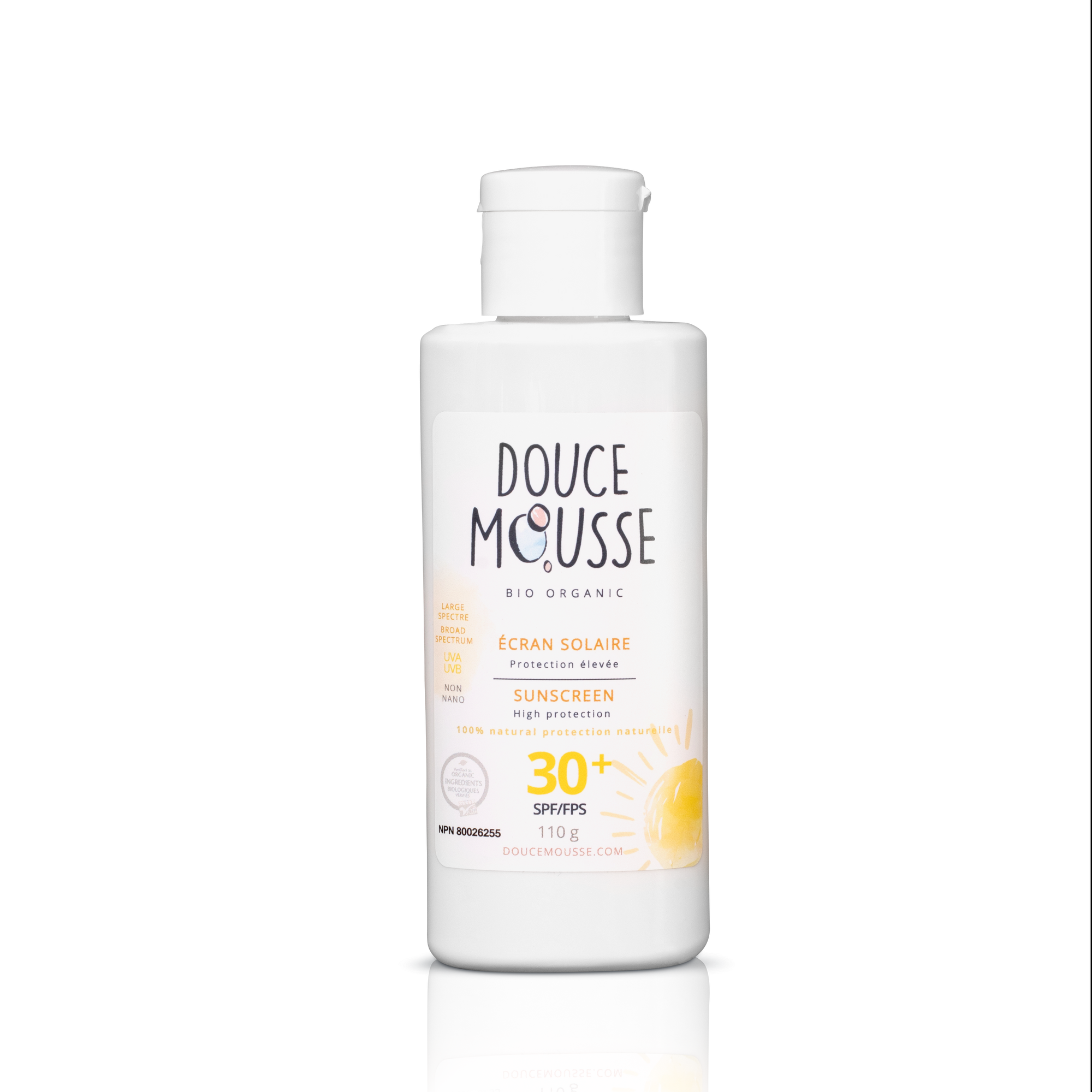 Douce Mousse Écran solaire Soins corporels La Coursière Bio Bébé 110g