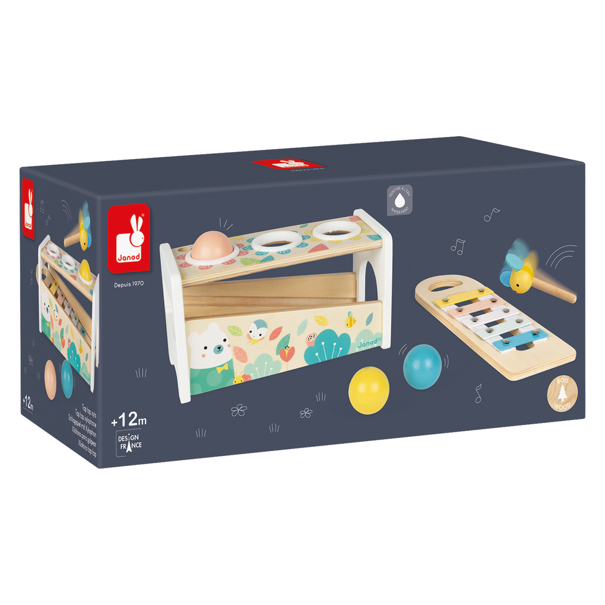 Janod Tap Tap Xylophone - Collection Pure Jouets Janod