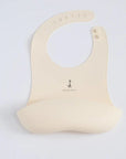 Micasso & Co Bavette en silicone Alimentation Micasso & Co Blanc crème
