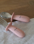 Micasso & Co Ensemble de cuillère et fourchette en silicone et métal Alimentation Micasso & Co Vieux rose