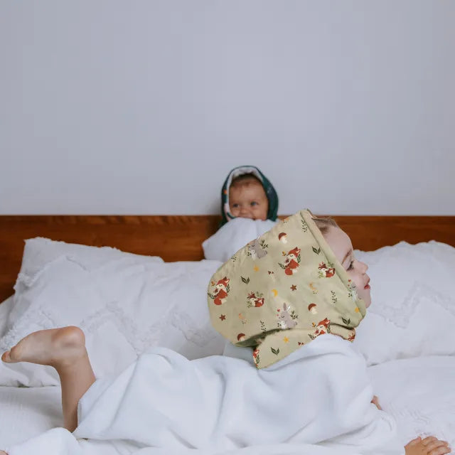 Naélie Poncho de bain Bain Naélie - Doux comme une maman Douce forêt