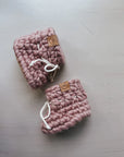 Les petits Tousi Pantoufles 0-6 mois Vêtements Les petits tousi Pivoine