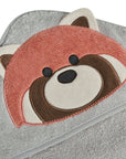 Perlimpinpin Serviette à capuchon pour bébé Bain Perlimpinpin Panda roux