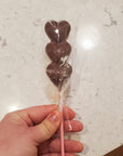Chocomotive Sucette de Saint-Valentin en chocolat Divers Chocomotive Trio coeur