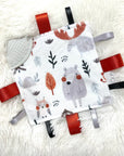 OleOops Doudou craquante à étiquettes Jouets OleOops Forêt aquarelle