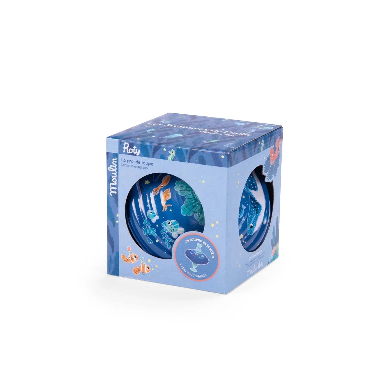 Moulin Roty Grande Toupie en métal - Aventures de Paulie Jouets Moulin Roty