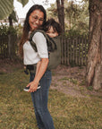Gustine Porte-bébé Préformé Évolutif 8 à 45 lbs en Lin Portage Gustine baby carrier Abondance