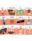 Les Bougeottes Cartes d'apprentissage - Pirates Éducation Les Bougeottes