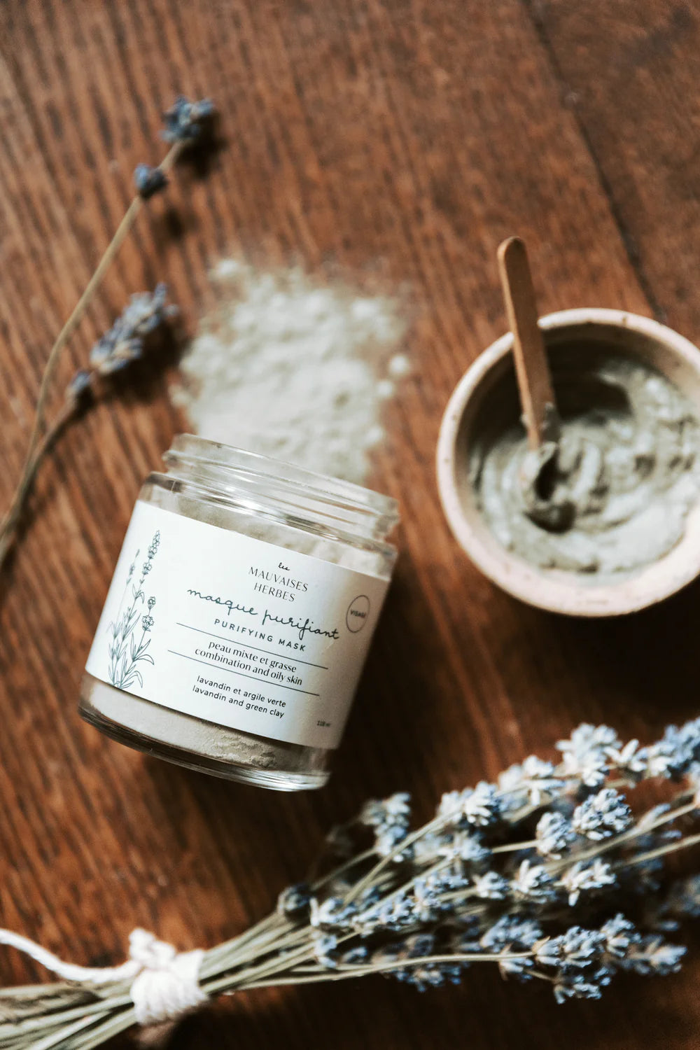 Les Mauvaises Herbes Masque purifiant peau mixte et grasse Soins corporels Les Mauvaises Herbes