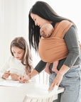 Gustine Écharpe extensible de portage pré-nouée 2 en 1 en bambou ou en coton MK Baby Portage Gustine baby carrier Pumpkin (coton)