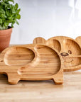 Ola Bambou Assiette en bambou avec base à suction Ola Bamboo