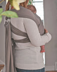 Gustine Écharpe extensible de portage pré-nouée 2 en 1 en bambou ou en coton MK Baby Portage Gustine baby carrier Moka (bambou)