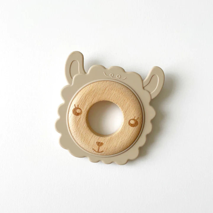 Jululu jouet de dentition en bois Jouets Jululu Lama beige