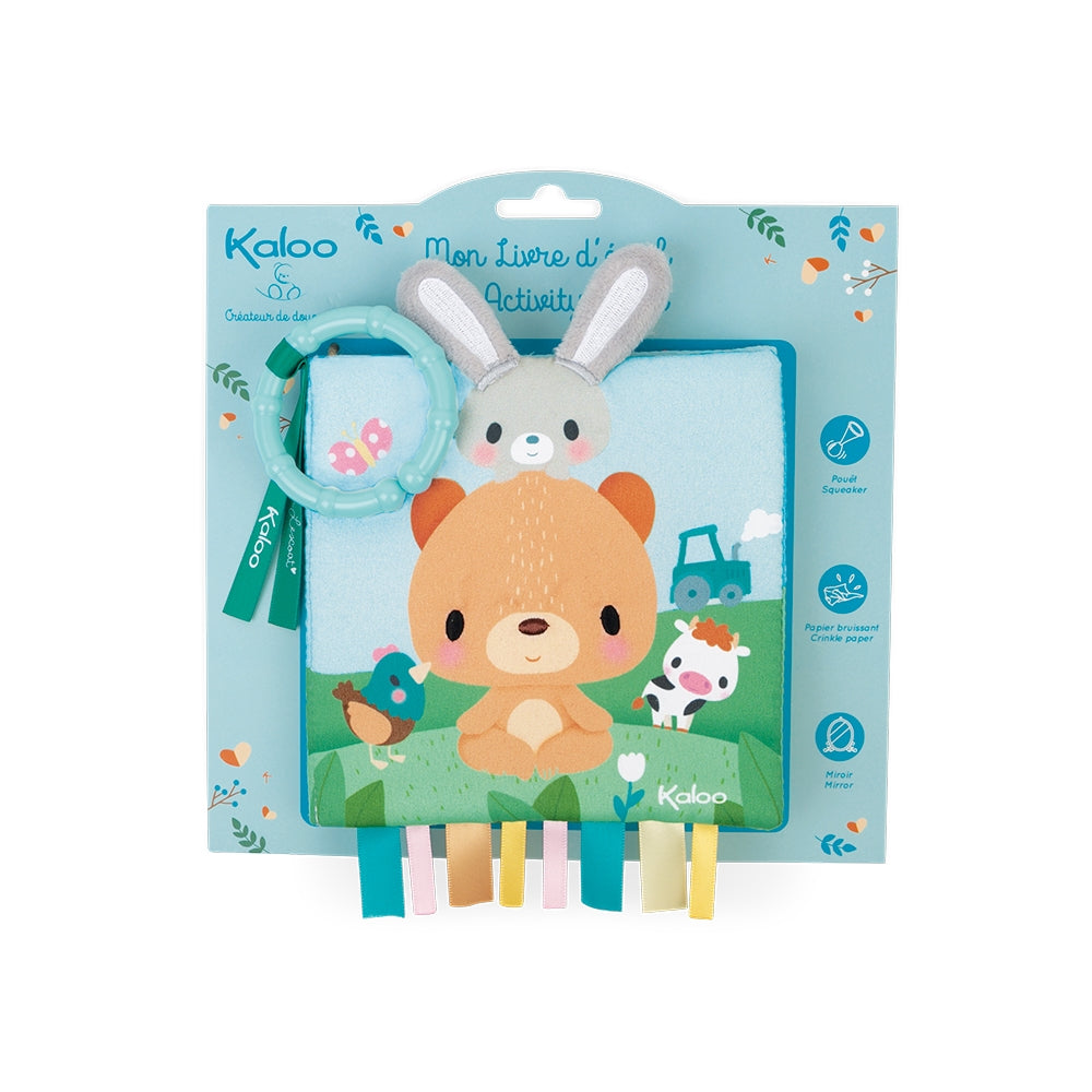 Kaloo Livre d'éveil en tissu Jouets Kaloo Choo à la ferme