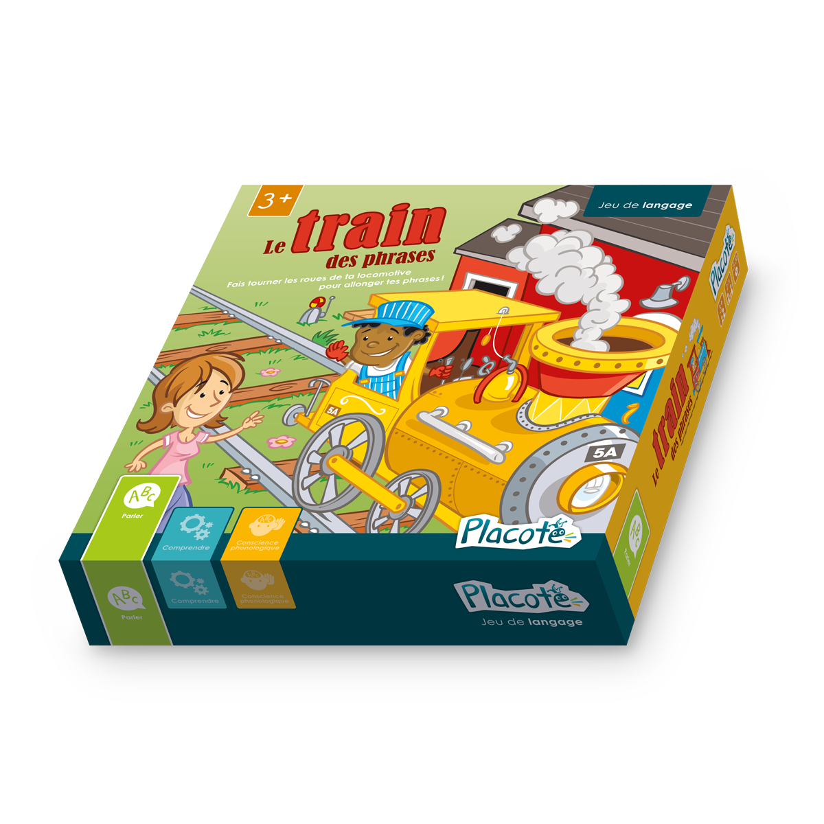 Placote Le train des phrases Jouets Placote : Jeux de langage