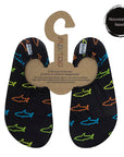 Solde - SlipStop Chaussons à semelles adhérentes Enfants XS 12-24 mois (5.5-7) Vêtements SlipStop Neon sharks
