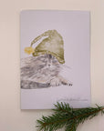 Sophie Dufresne Guindon Carte de souhait édition Noël Accessoires Sophie Guindon Chat gris