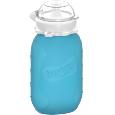 Squeasy Pochette à collation Alimentation Squeasy Bleu clair 6 onces