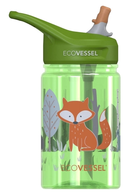 EcoVessel Kids Camping Splash Water Bottle 12 oz