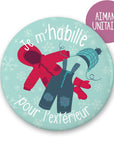 Minimo Aimants individuels Éducation Minimo Playful Motivation Ludique Je m'habille pour l'extérieur