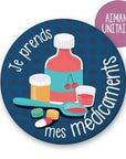 Minimo Aimants individuels Éducation Minimo Playful Motivation Ludique Je prends mes médicaments