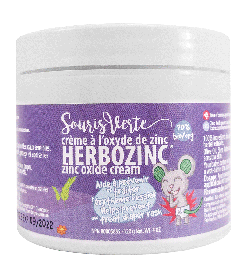Souris Verte Herbozinc crème érythème fessier Soins corporels Souris Verte 120g