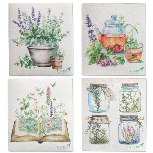 Colibri Canada Linges éponge réutilisables Maison Colibri Fleurs