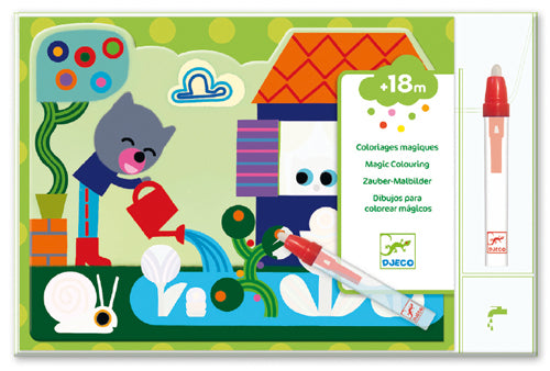 Djeco Coloriage magique Caché dans le jardin Jouets Djeco