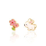 Girl Nation Boucles d'oreilles Accessoires Girl nation Fleurs roses &amp; lapin