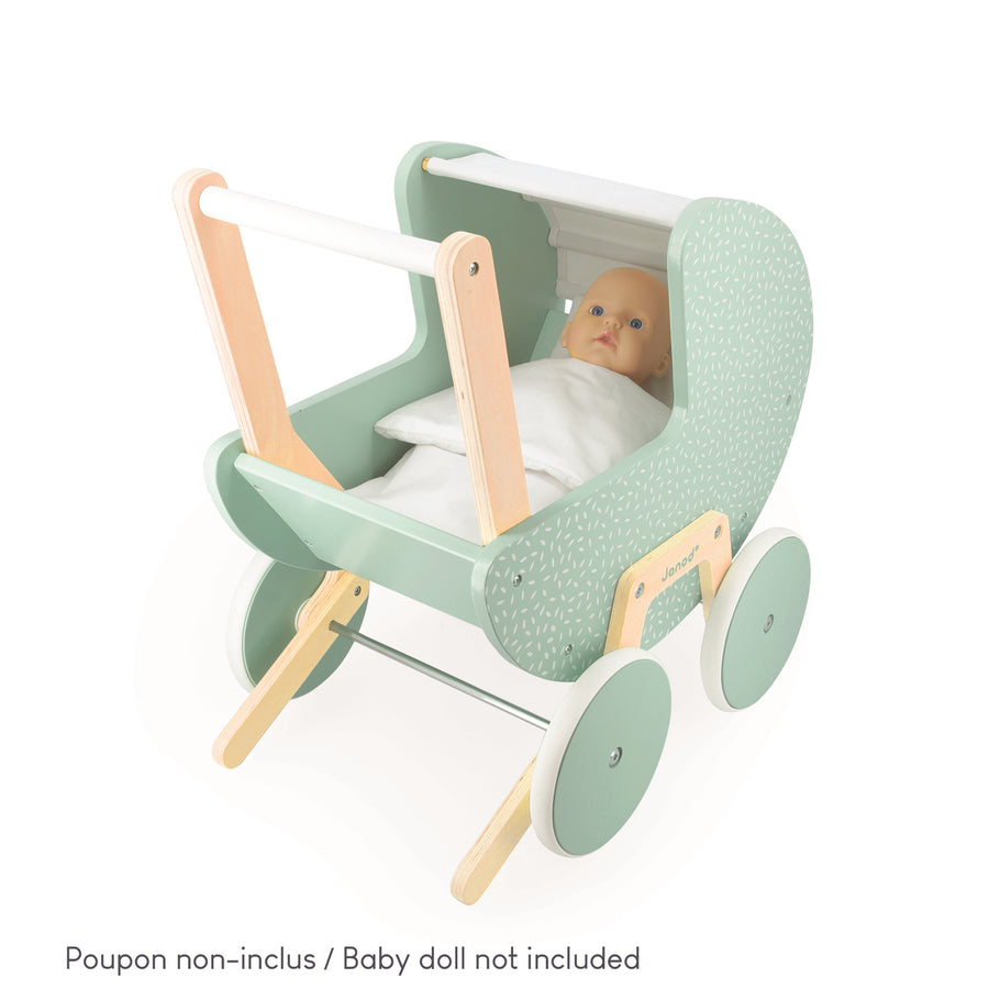 Janod Zen pram stroller for wooden doll