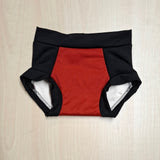 Joka Bébé Culotte de propreté de nuit Couches lavables Joka Bébé Grand Noir et rouge