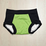 Joka Bébé Culotte de propreté de nuit Couches lavables Joka Bébé Grand Noir et vert