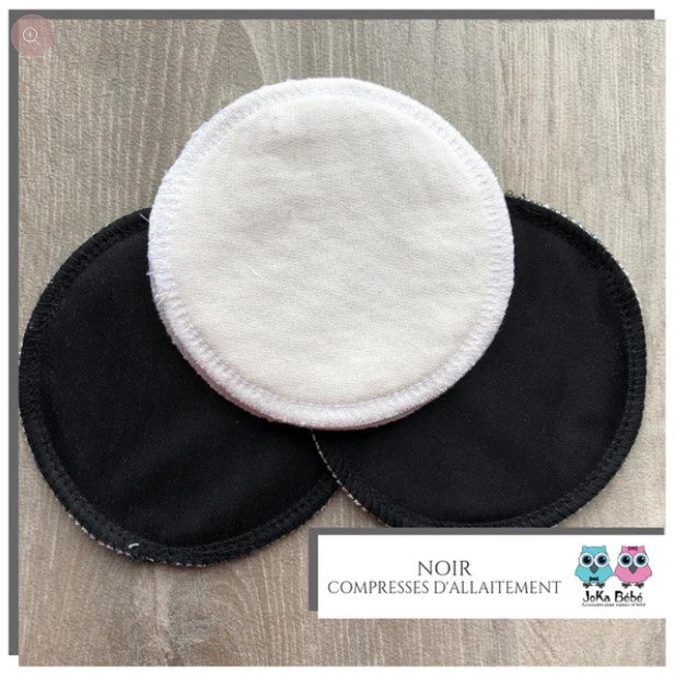 Joka Compresses d&#39;allaitement lavables Allaitement Joka Bébé Noir  