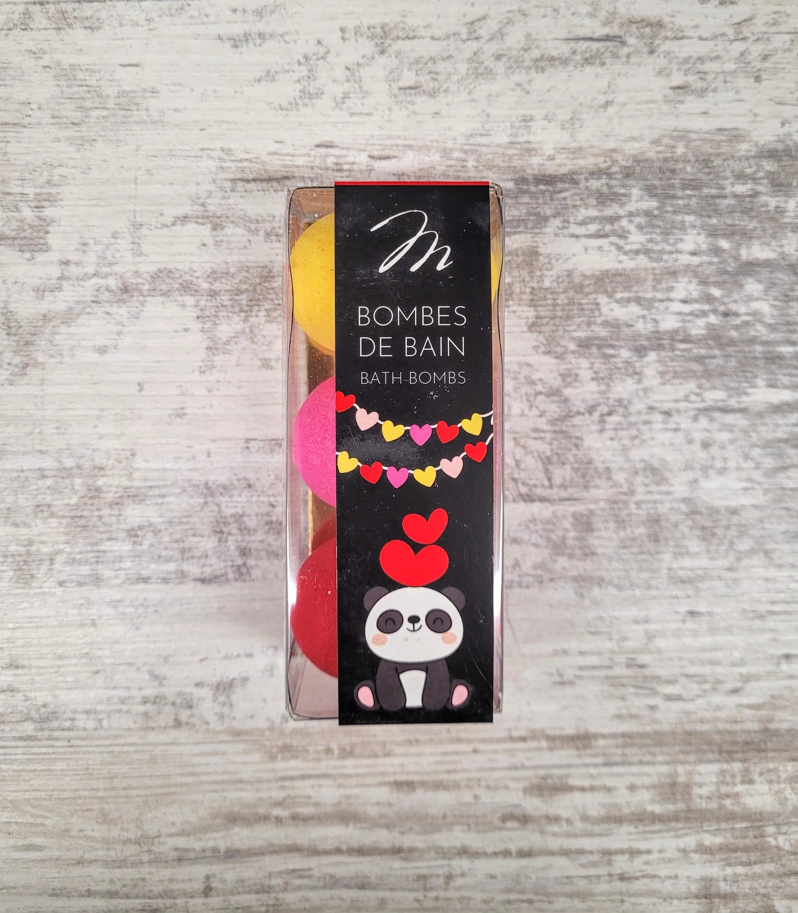 Margot Trio de bombes de bain - Édition Saint-Valentin Margot Panda - Cerise/ Mangue/ Framboise