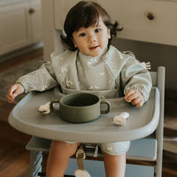 Micasso &amp; Co Long Sleeve Bib with Built-in Food Catching Pouch 6-24 Months