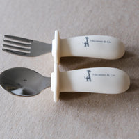 Micasso &amp; Co Silicone and Metal Spoon and Fork Set
