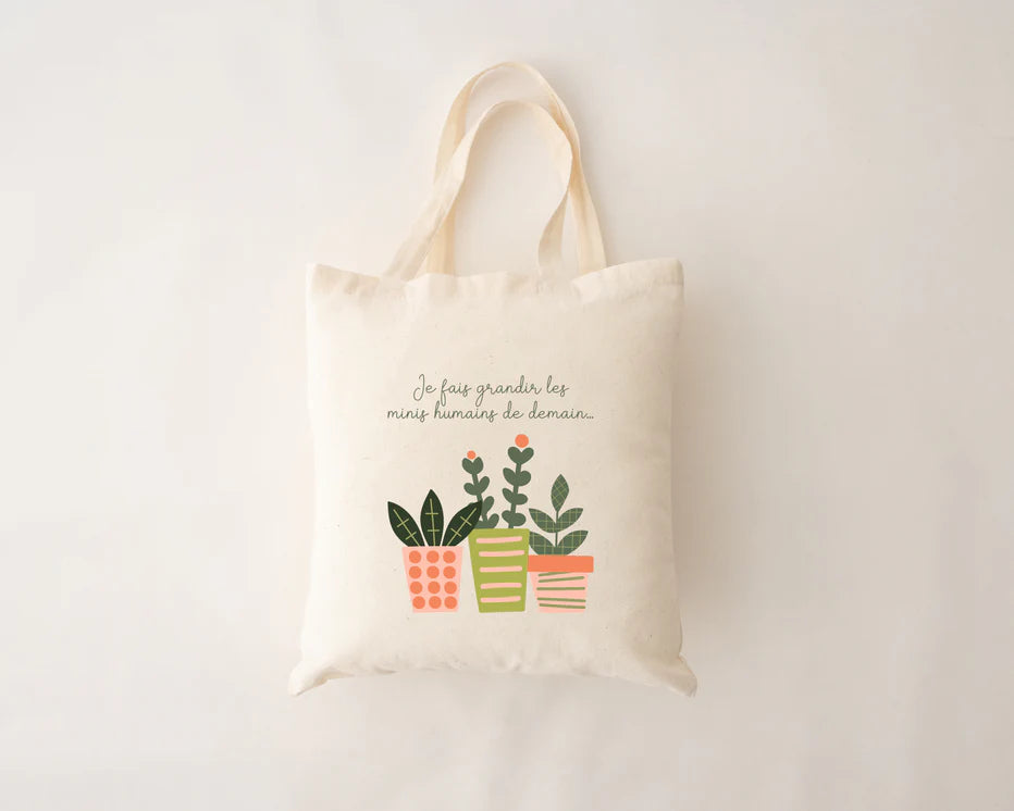 MÖMY Sac réutilisable naturel Maison MÖMY Je fais grandir les minis humains de demain