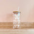 MÖMY Verre Boho - Collection Éducatrice Maison MÖMY Meilleure éducatrice - Fougère et coeurs blancs