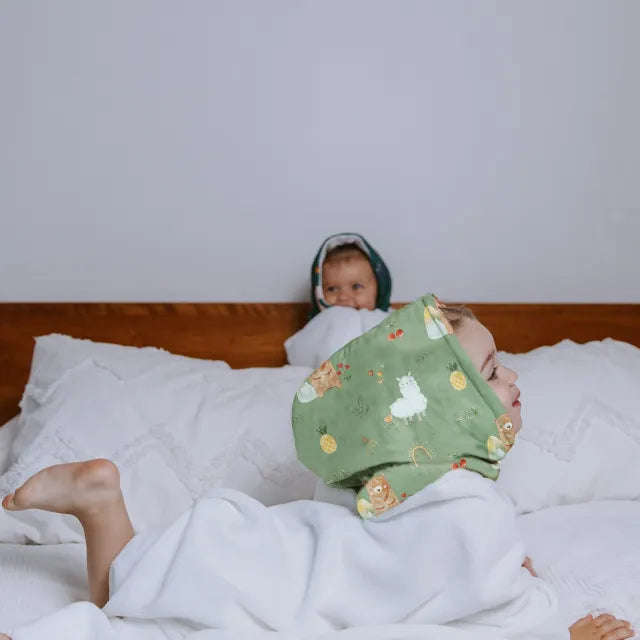 Naélie Poncho de bain Bain Naélie - Doux comme une maman Ours lama