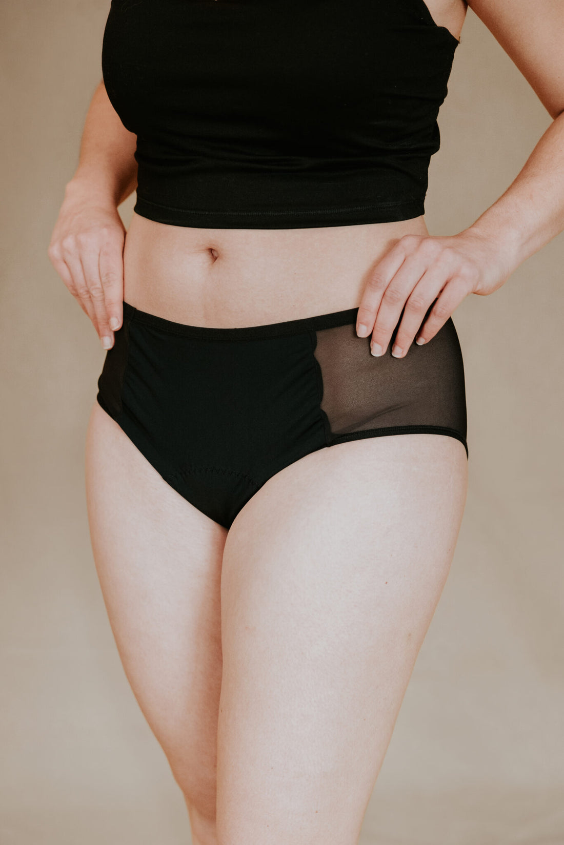 Ora protections- culotte menstruelle taille haute avec mesh