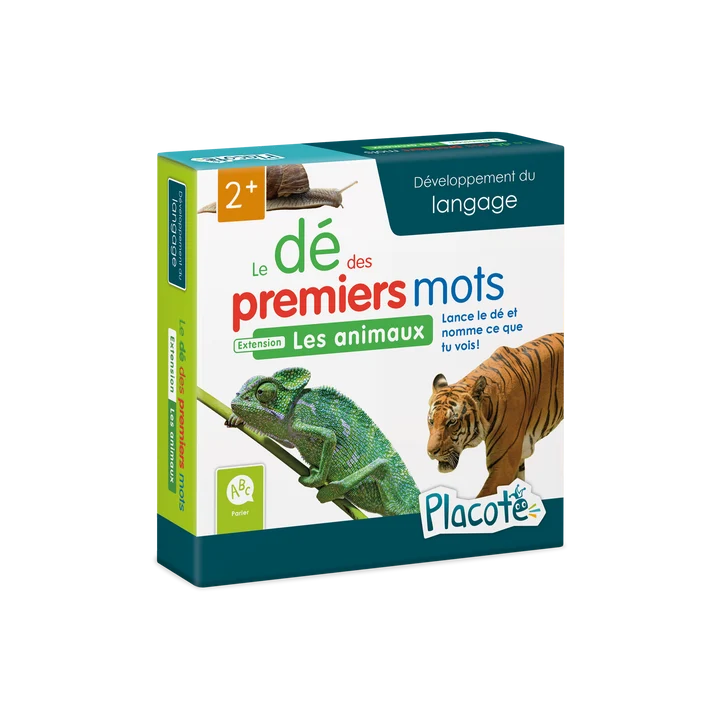 Placote — Cartes supplémentaires pour le dé des premiers mots : Les animaux Jouets Placote : Jeux de langage