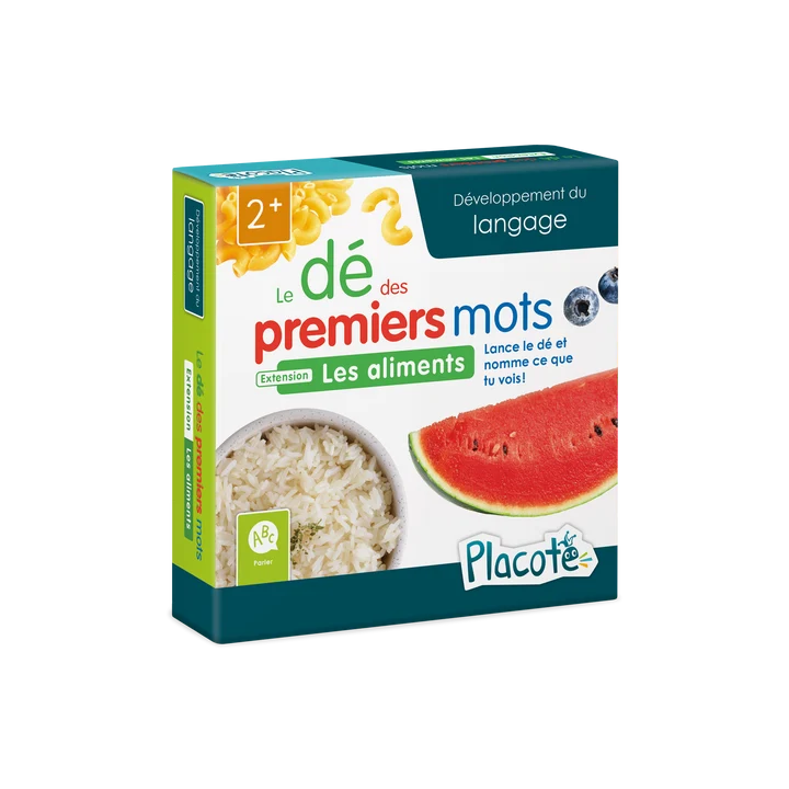 Placote — Cartes supplémentaires pour le dé des premiers mots : Les aliments