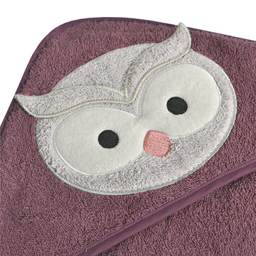 Perlimpinpin Serviette à capuchon pour bébé Bain Perlimpinpin Hibou