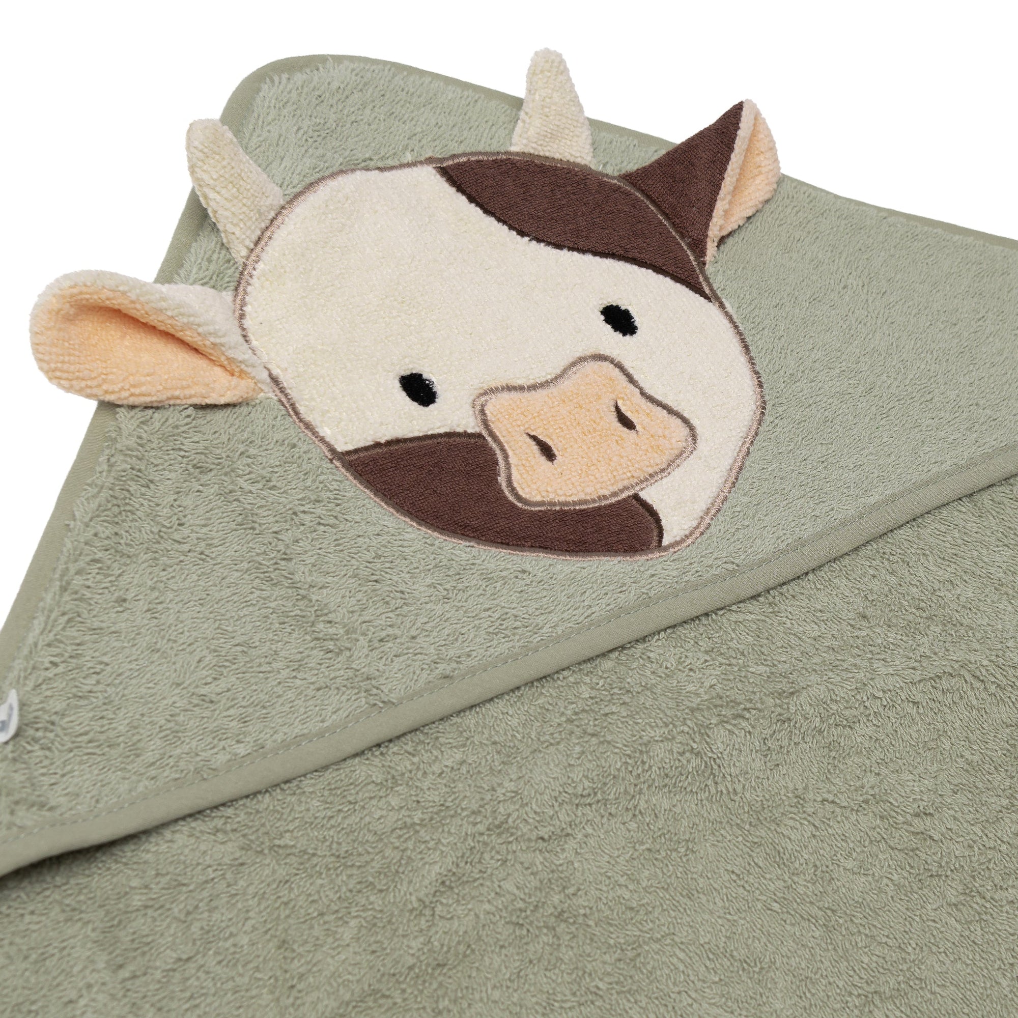 Perlimpinpin Serviette à capuchon pour bébé Bain Perlimpinpin Vache