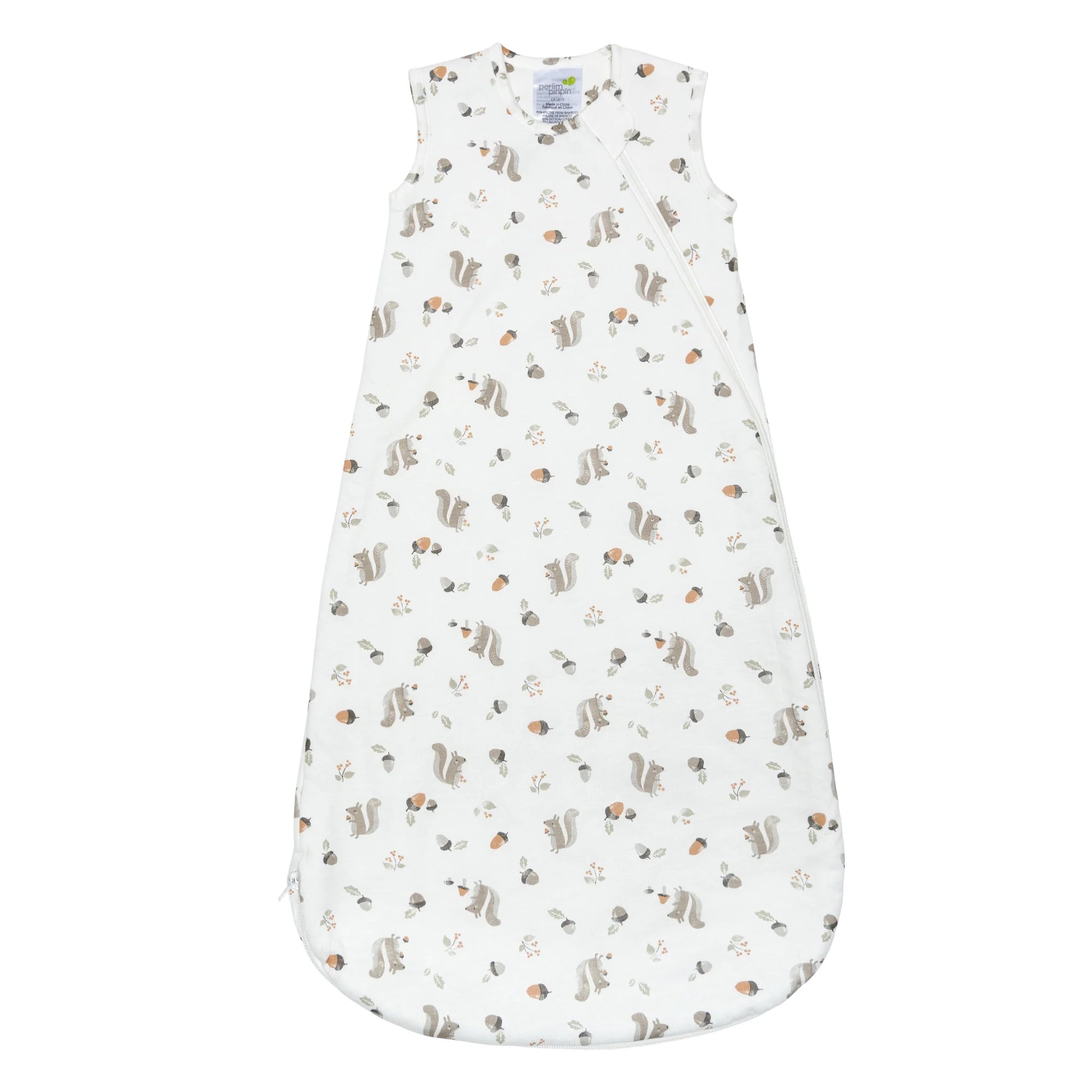 Perlimpinpin Dormeuse sac de nuit en bambou 2.5 Tog 0-6, 6-18 ou 18-36 mois Dodo Perlimpinpin 0-6 mois Écureuils