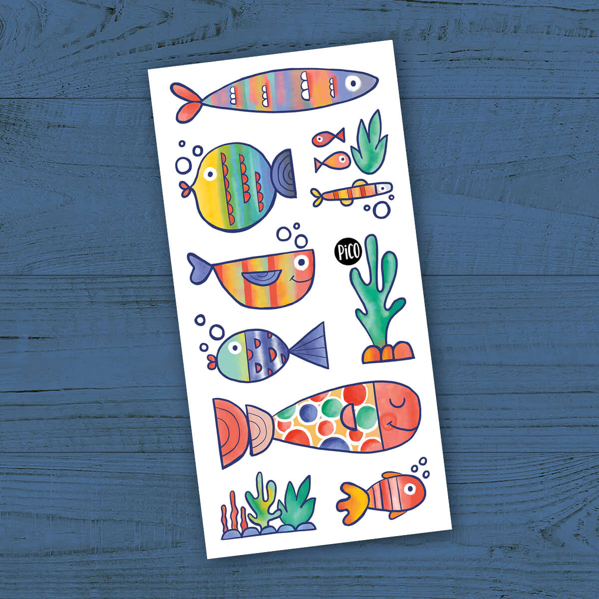 Pico Tatouages temporaires Éducation Pico Tatouages Temporaires Poisson multicolores  
