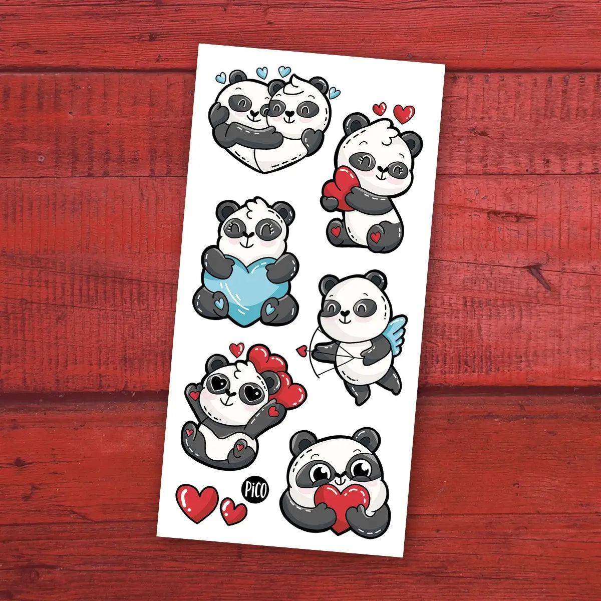 Pico Tatouages temporaires - Collection Saint-Valentin Pico Tatouages Temporaires Pandamoureux