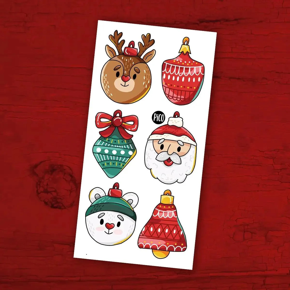 Pico Tatouages temporaires - Collection Noël Pico Tatouages Temporaires Boules de Noël